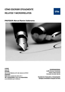 Cartel Como escribir eficazmente relatos 2